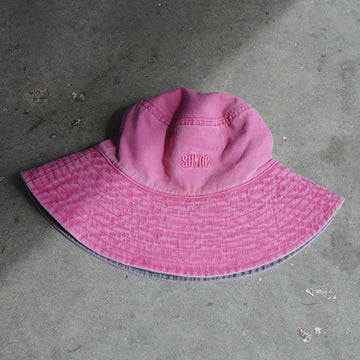 Sun Shine Reversible Bucket Hat | Pink/Charcoal